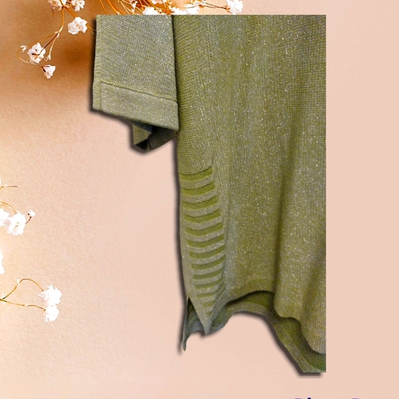 Lime 💚 Green Chico's Size 3 Shimmering Blouse - Picture 3 of 8